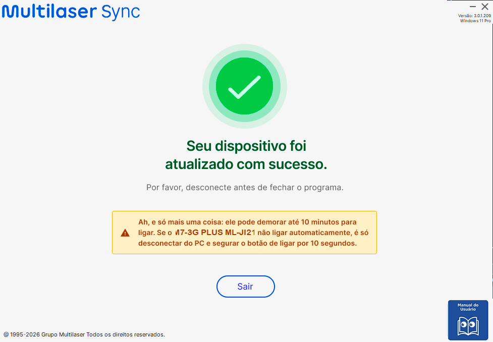 Concluído com sucesso